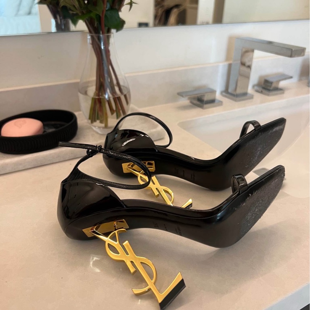 Yves Saint Laurent Black Heeled Sandals